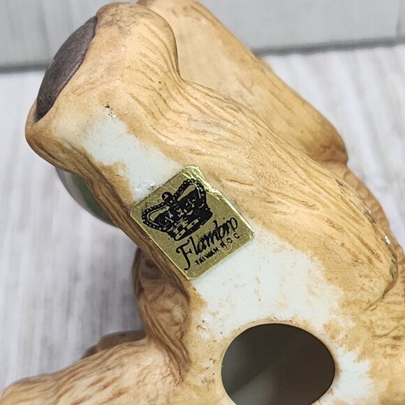 Vintage Flambro Porcelain Christmas Holiday Bears Figurine - Set Of 4 - Picture 8 of 10